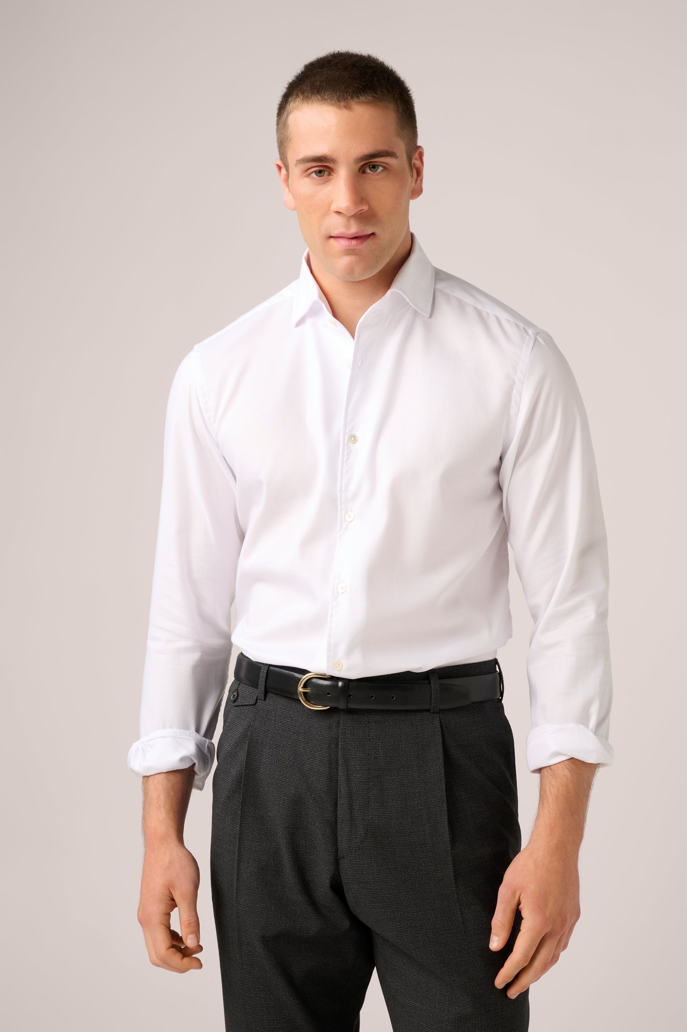 House White Shirt - Non-Crease Cotton - Optic White