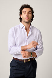 Fenner Essential Oxford Shirt - Lavender Stripe