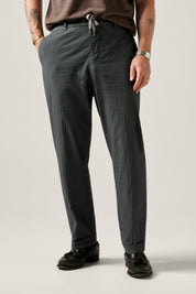 Paperweight Seersucker Drawstring Trouser - Graphite