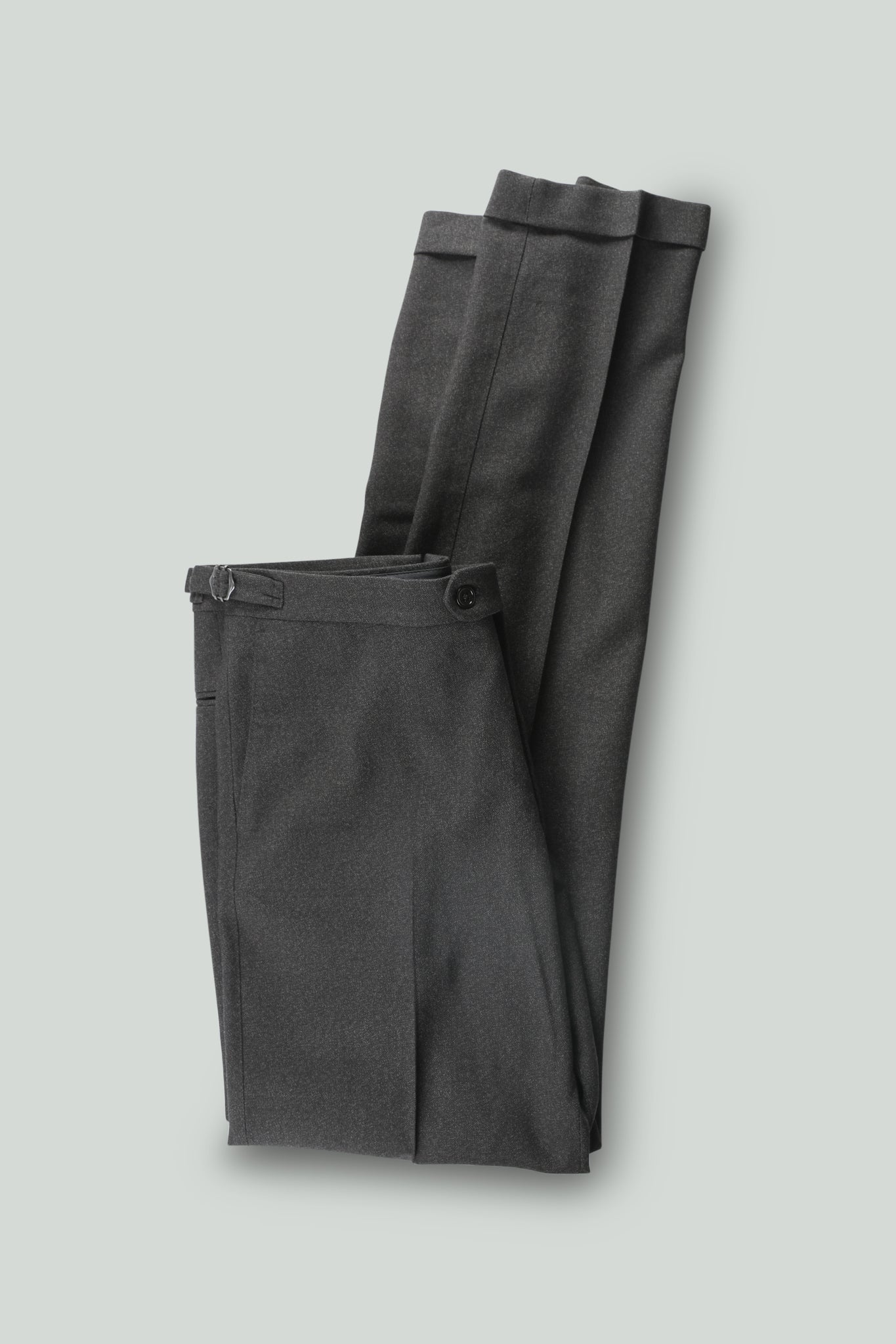 Italian Hopsack Travel Trouser - Charcoal