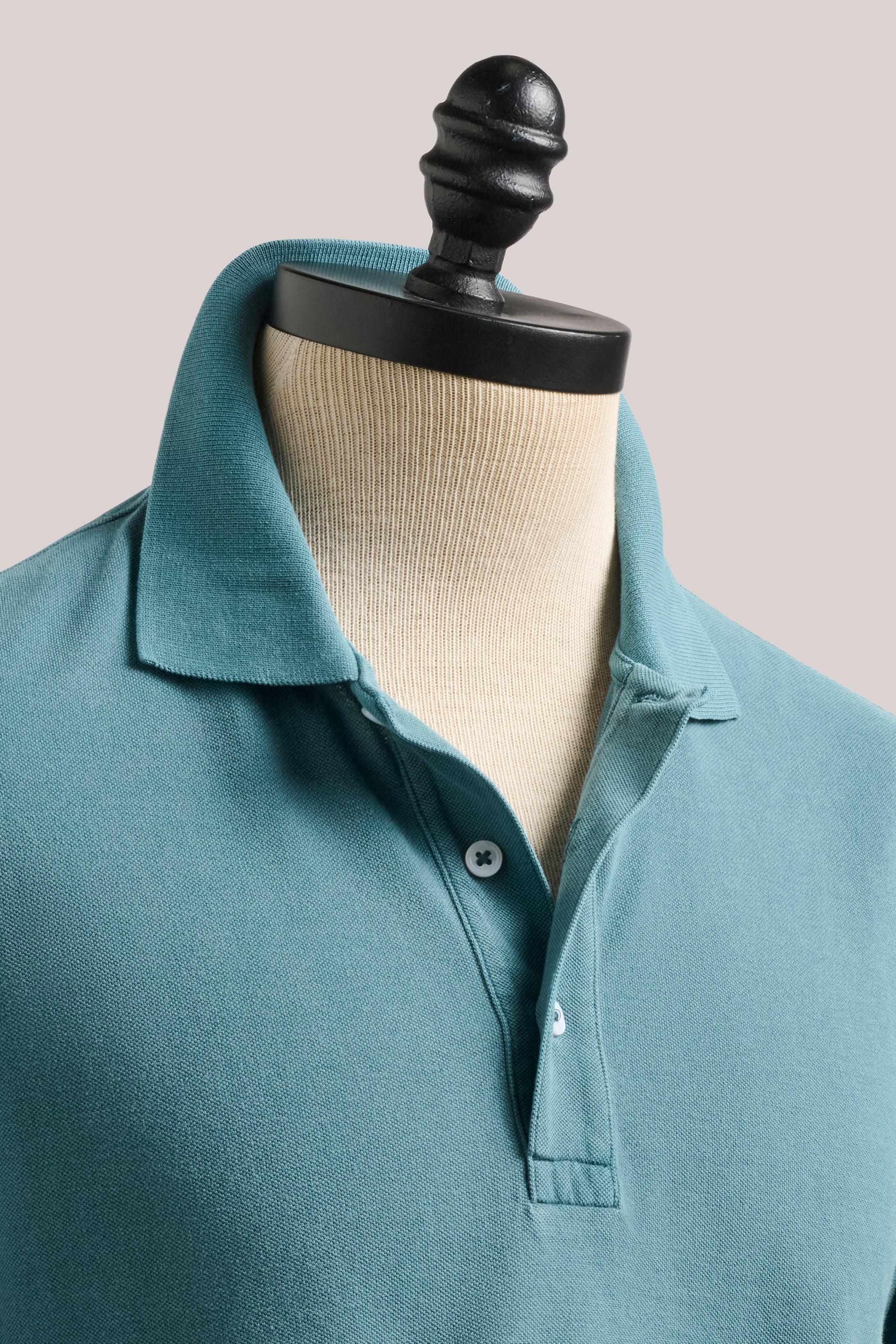 Rosebud Short Sleeved Polo - Garment-Dyed Petrol