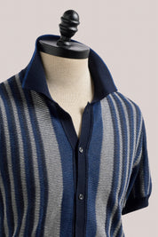 Riviera Short Sleeved Knit Polo - Marine