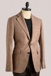 Sample Blazer Check - Piacenza Cloth Check Wool Silk Linen - Size 50 IT/ 40 UK only
