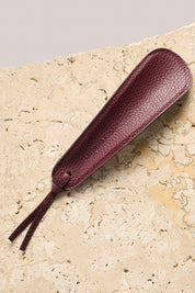 Leather Shoe Horn - Burgandy