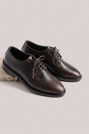 Flinders Derby Shoe - Chocolate Grain