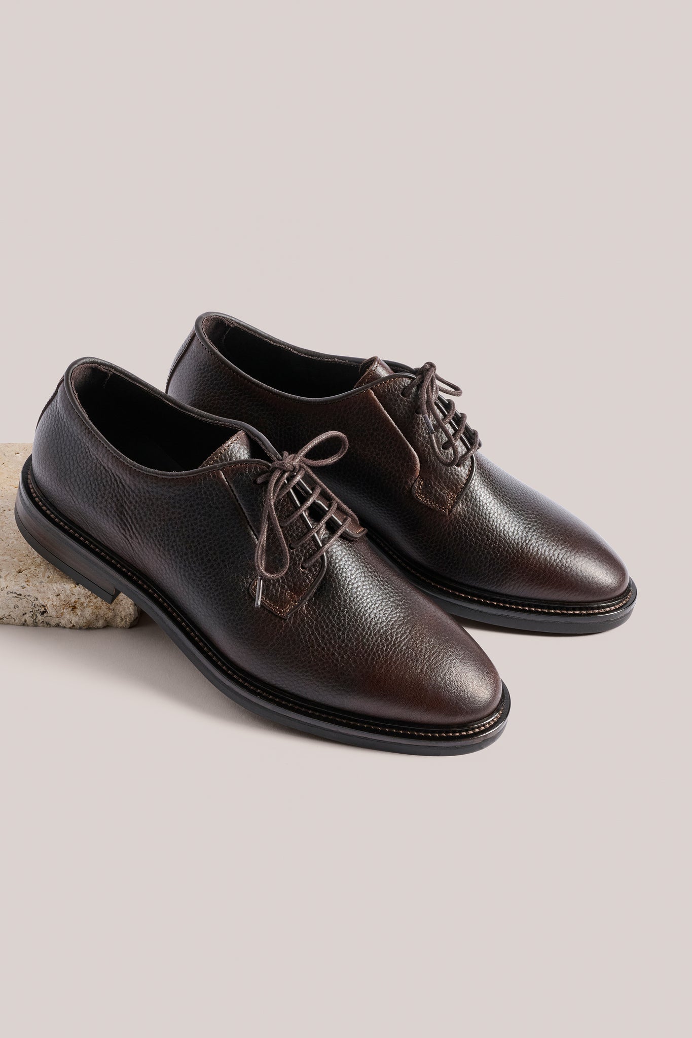 Flinders Derby Shoe Chocolate Leather - Main Image
