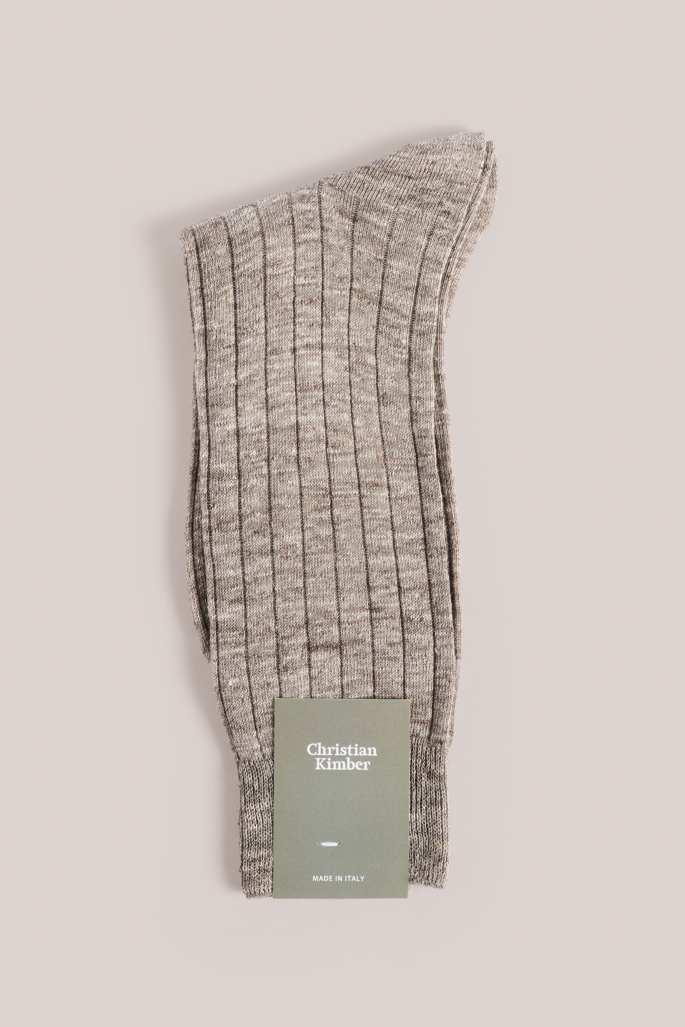 Premium Ribbed Socks - 100% Linen - Blue