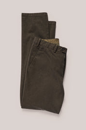 Soft Cotton Straight-Leg Chino - Brown Melange