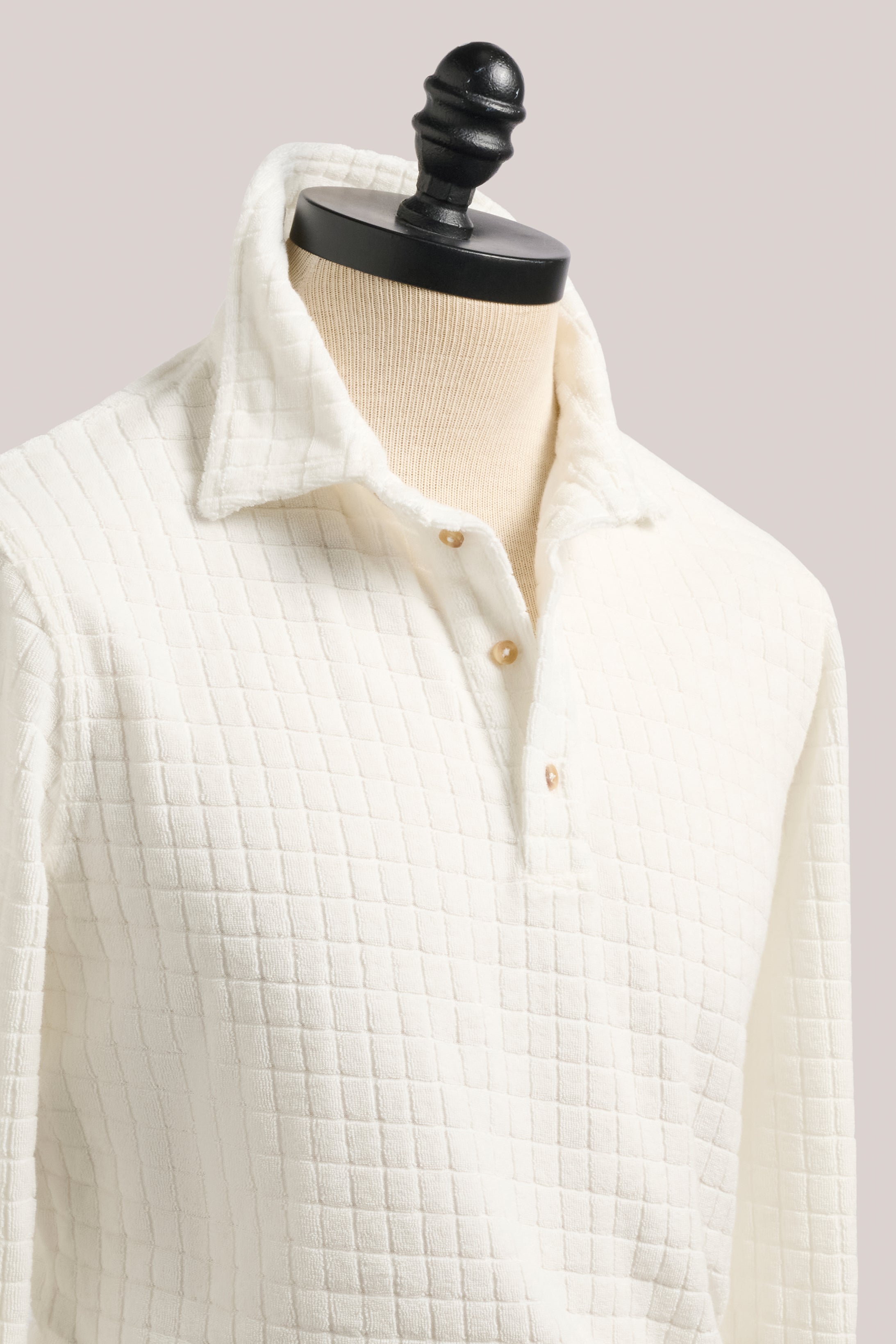 Somers Long Sleeved Terry Polo - Shell