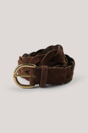 Gordon woven suede belt - Mocha