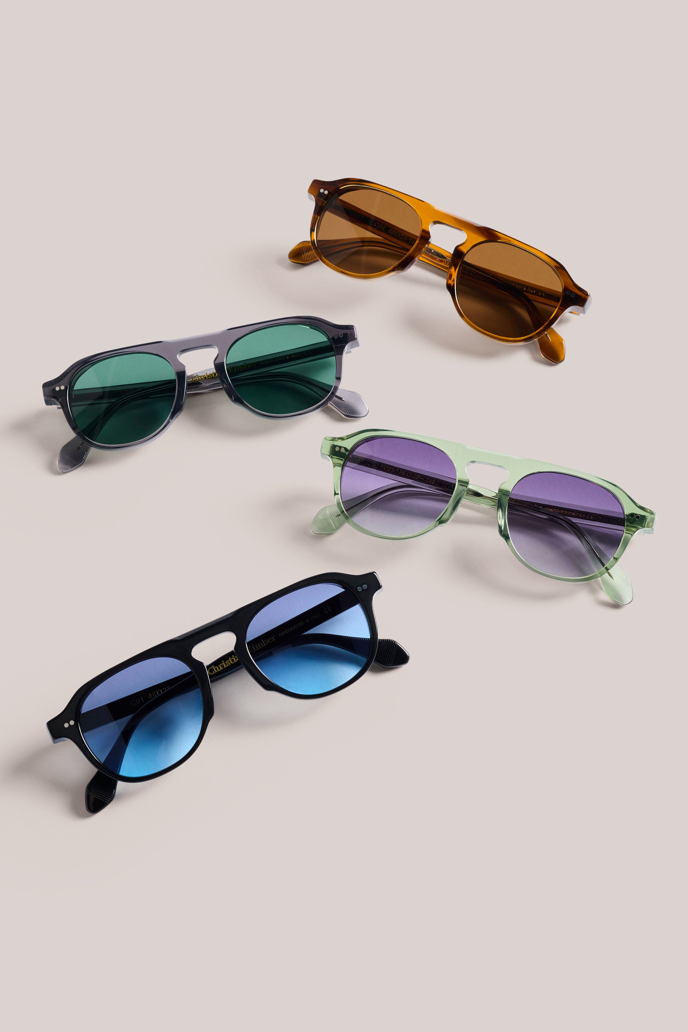 Airey's Aviator Sunglasses - Grey Frame / Green Lens – CHRISTIAN