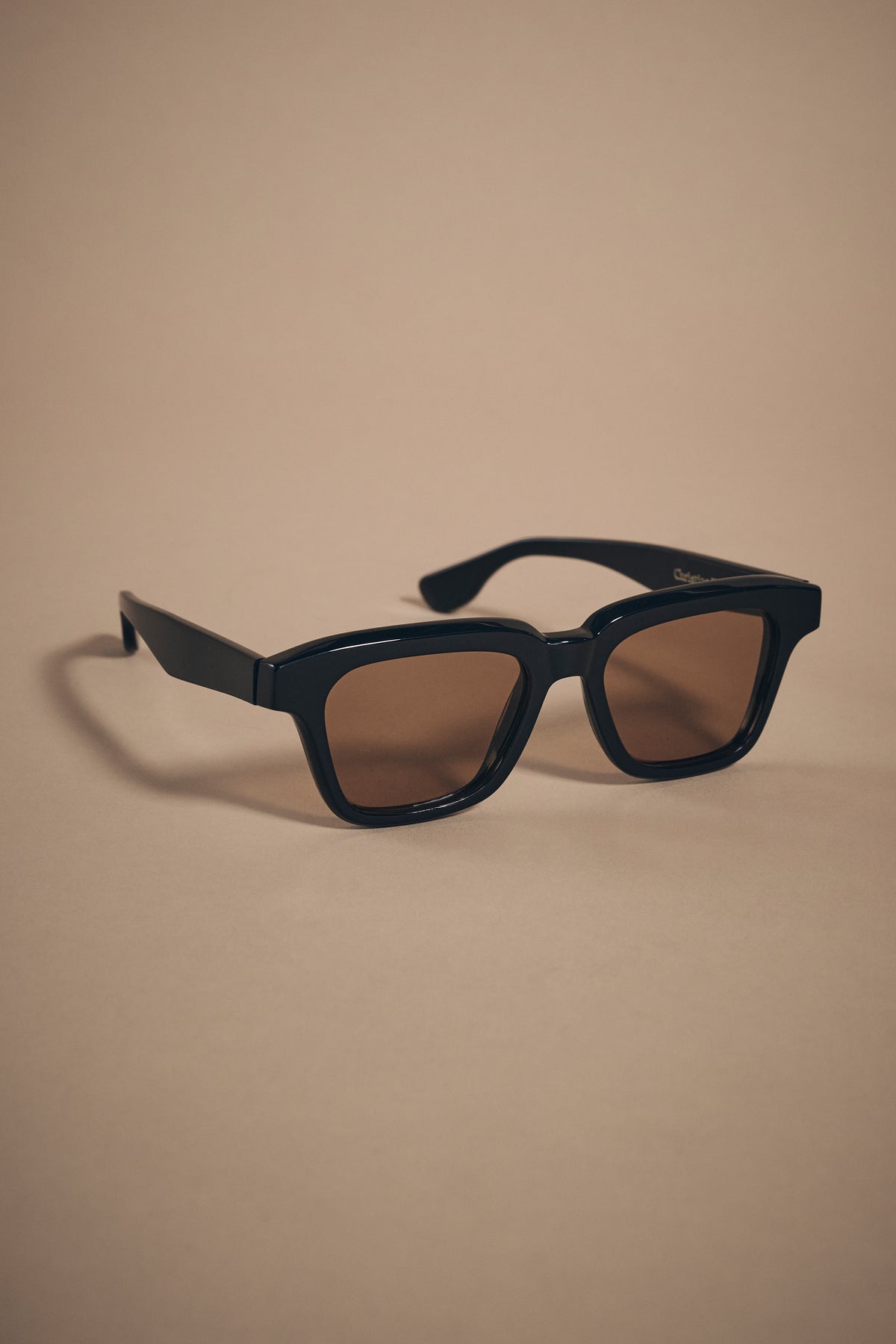 Kelsey Sunglasses - Italian Acetate - Black Frame & Brick Lens
