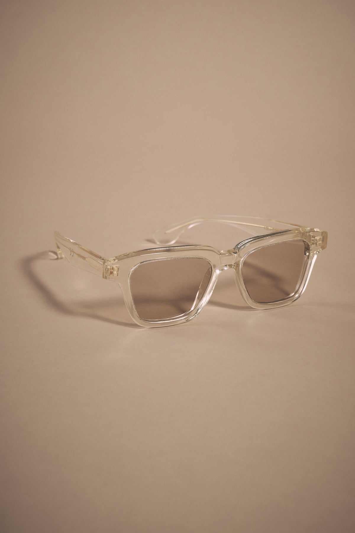 Kelsey Sunglasses - Italian Acetate - Translucent Champagne Lens & Brick Lens
