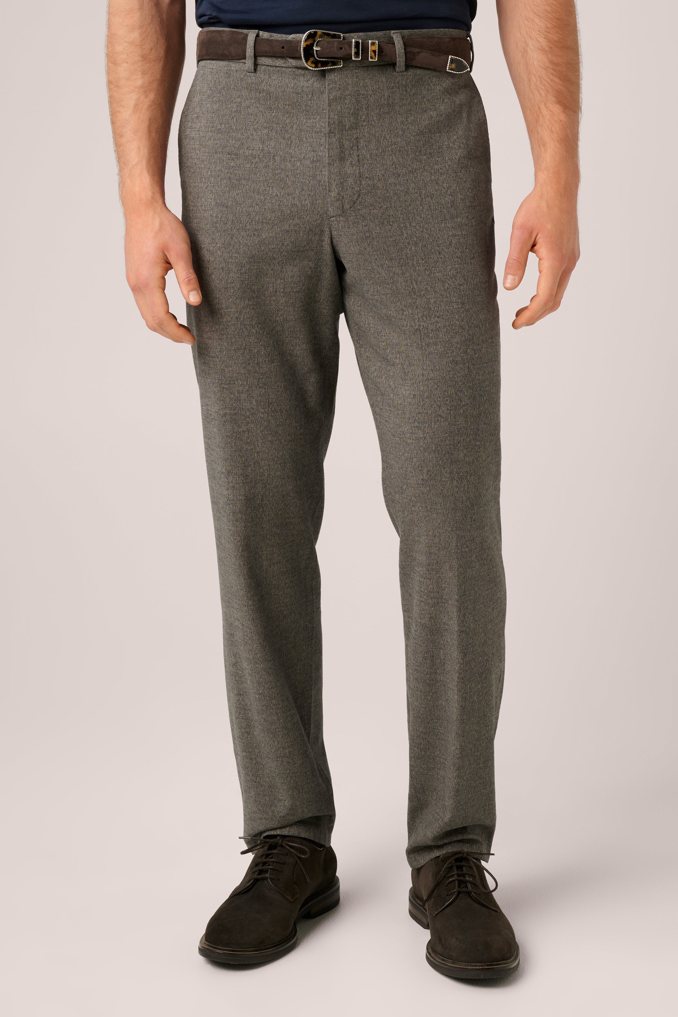 Super Soft Chino - Garment-Dyed Italian Cotton - Melange Stone