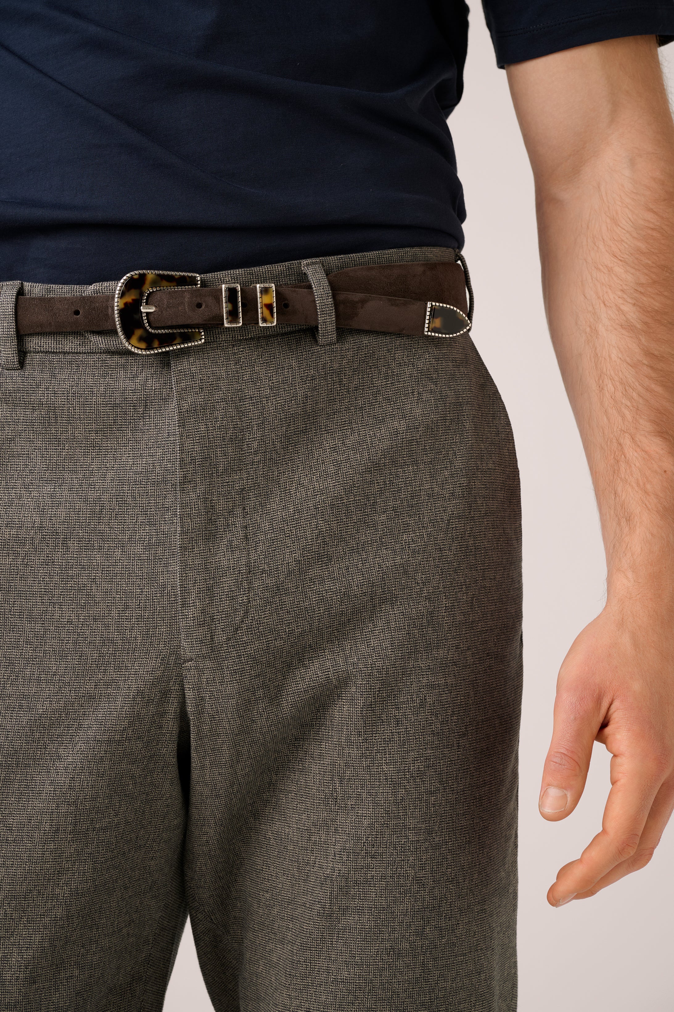 Super Soft Chino - Garment-Dyed Italian Cotton - Melange Stone