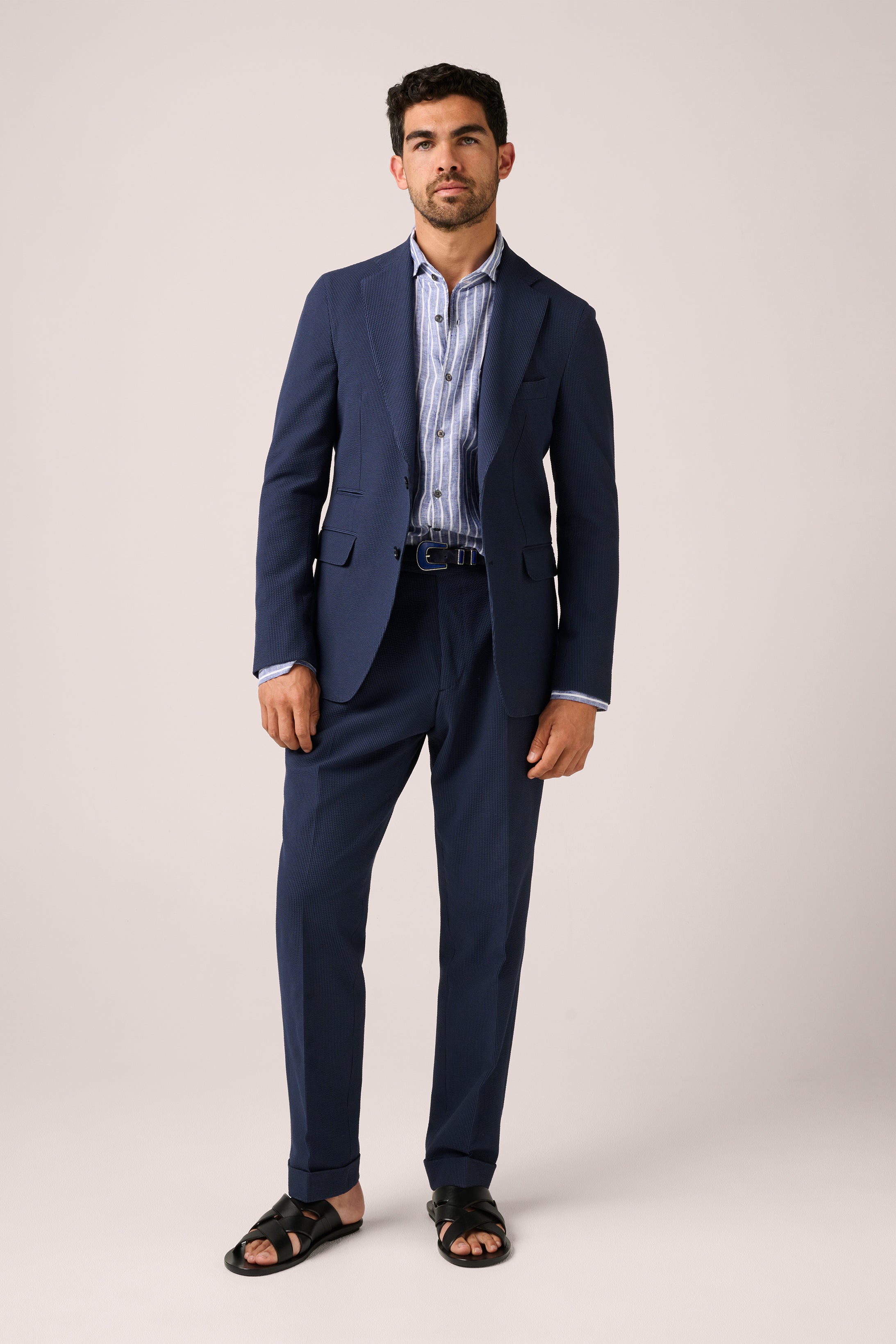 Architects Blazer - Navy Seersucker