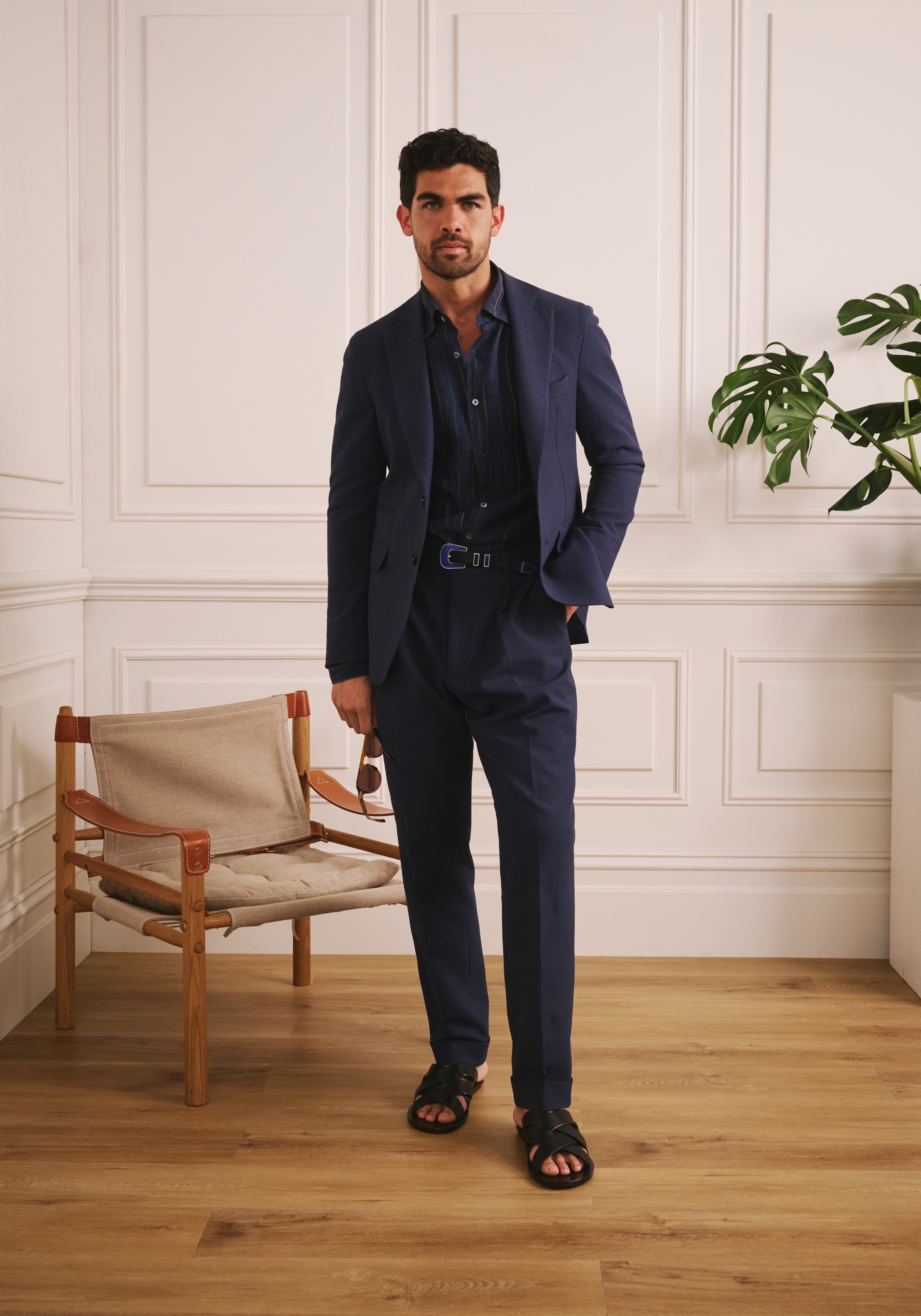 Architects Blazer - Navy Seersucker