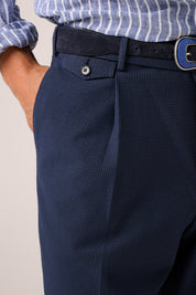 Seersucker Trousers - Navy