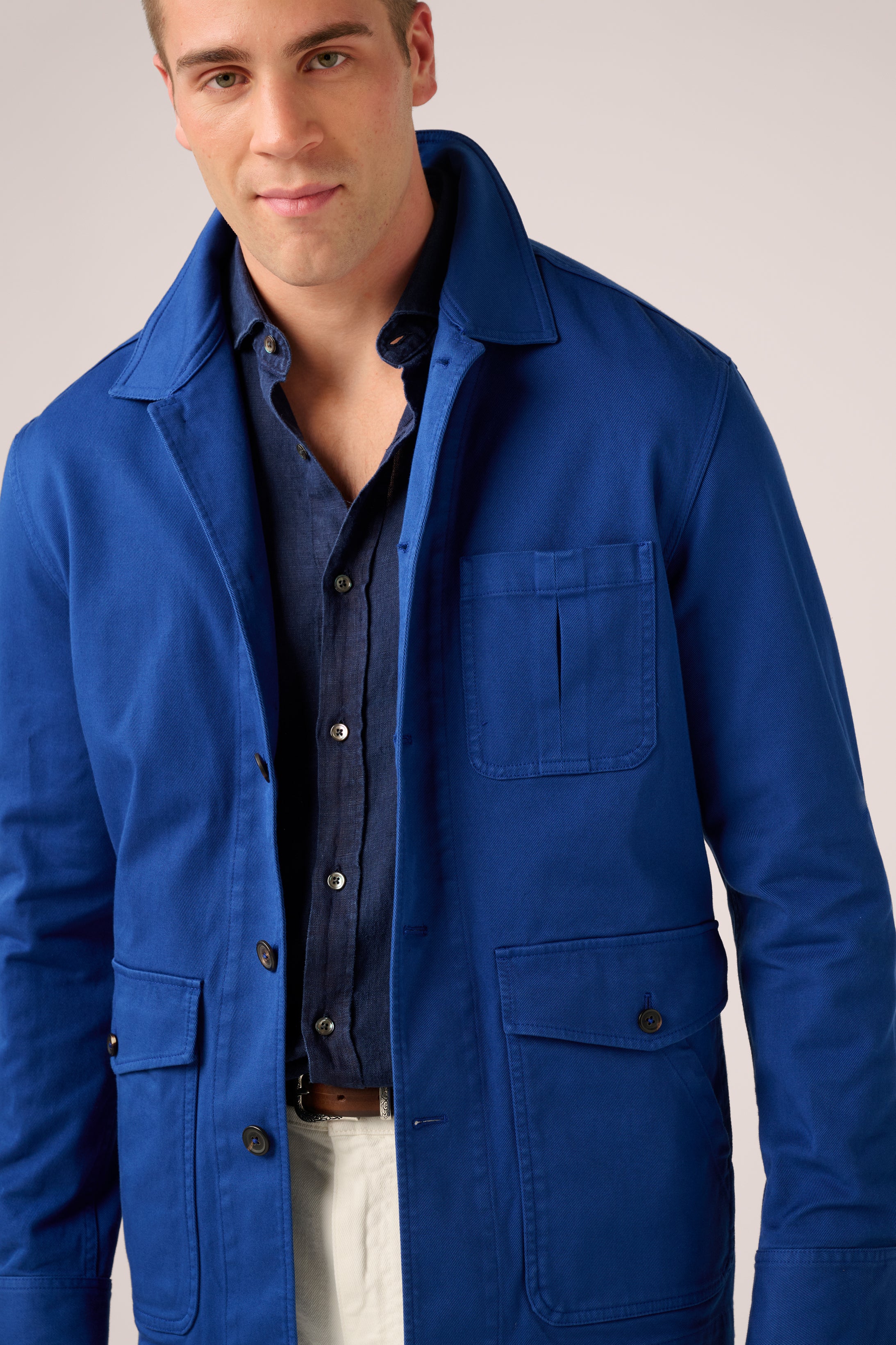 Fitzroy Chore Jacket - Garment-Dyed Cotton - Aegean Blue (PRE-ORDER)