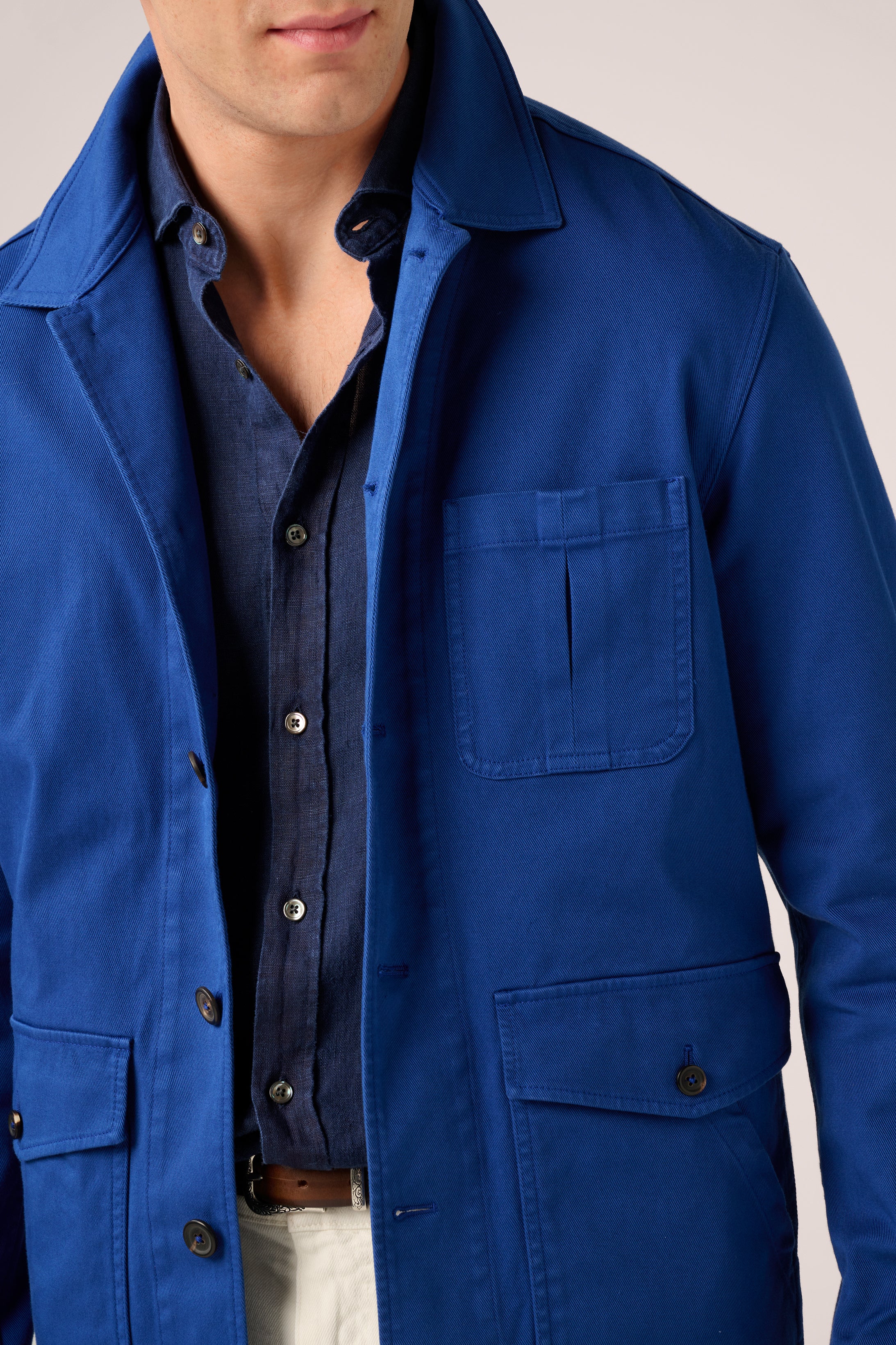 Fitzroy Chore Jacket - Garment-Dyed Cotton - Aegean Blue (PRE-ORDER)