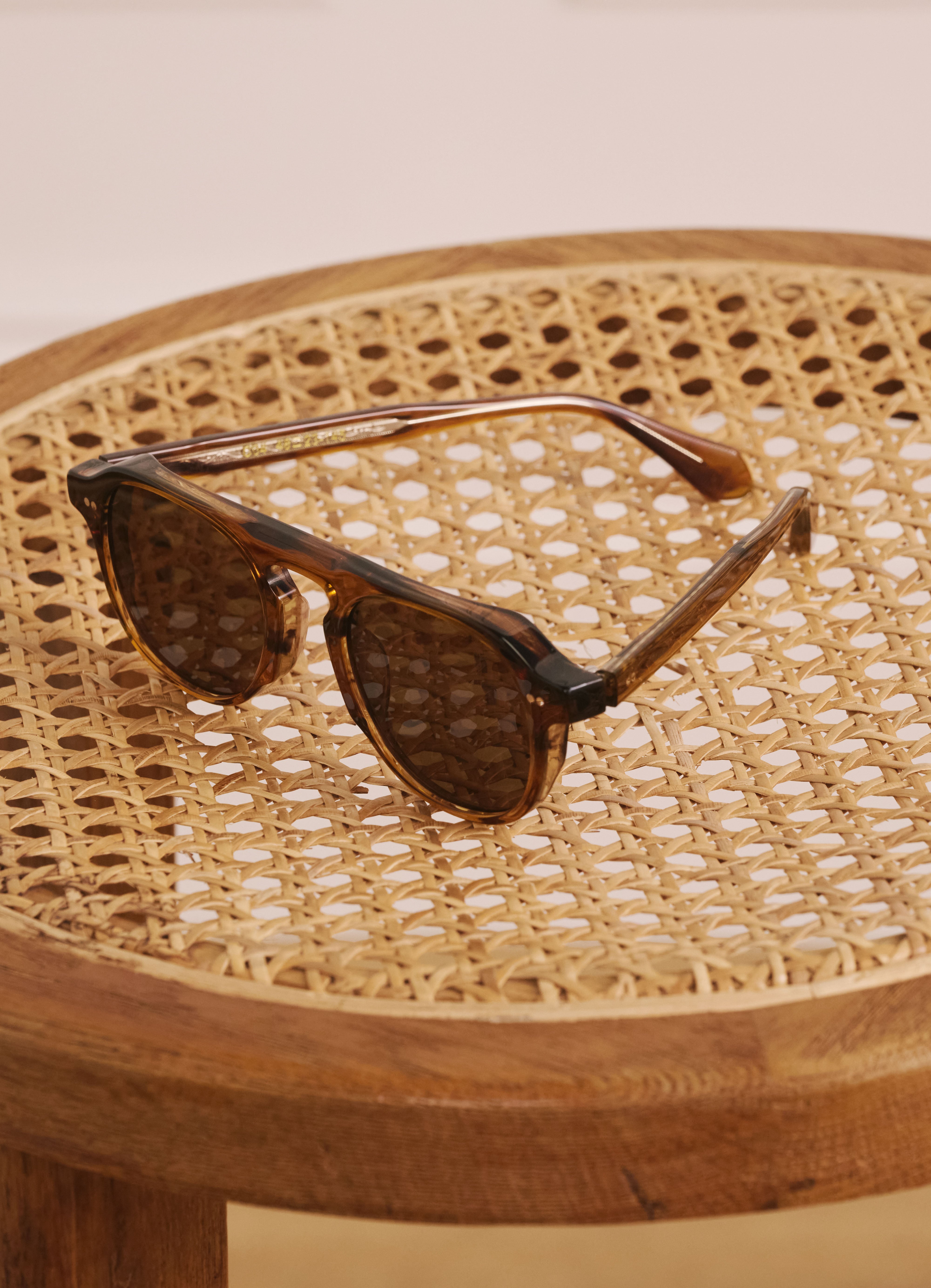 Airey's Aviator Sunglasses - Tortoiseshell Frame / Brown Lens