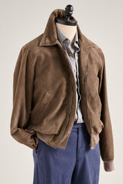 Suede Bomber - Taupe