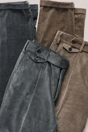 Italian Corduroy Gurkha Trouser - Slate