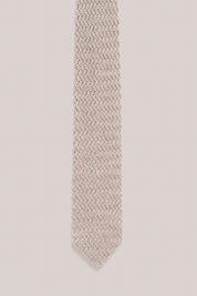 Knitted Tie - Wool - Taupe