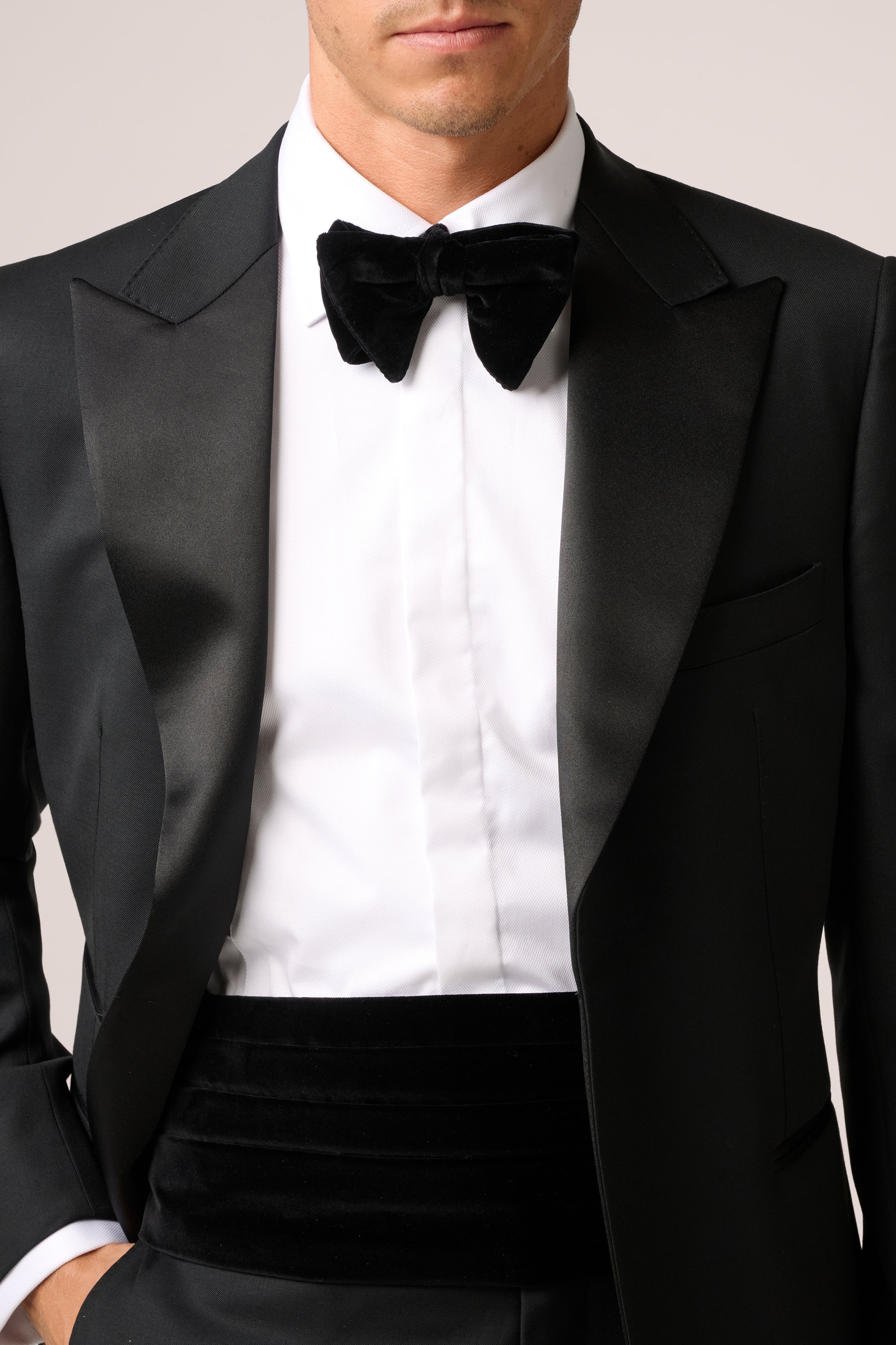 Bow Tie - Silk Velvet - Black