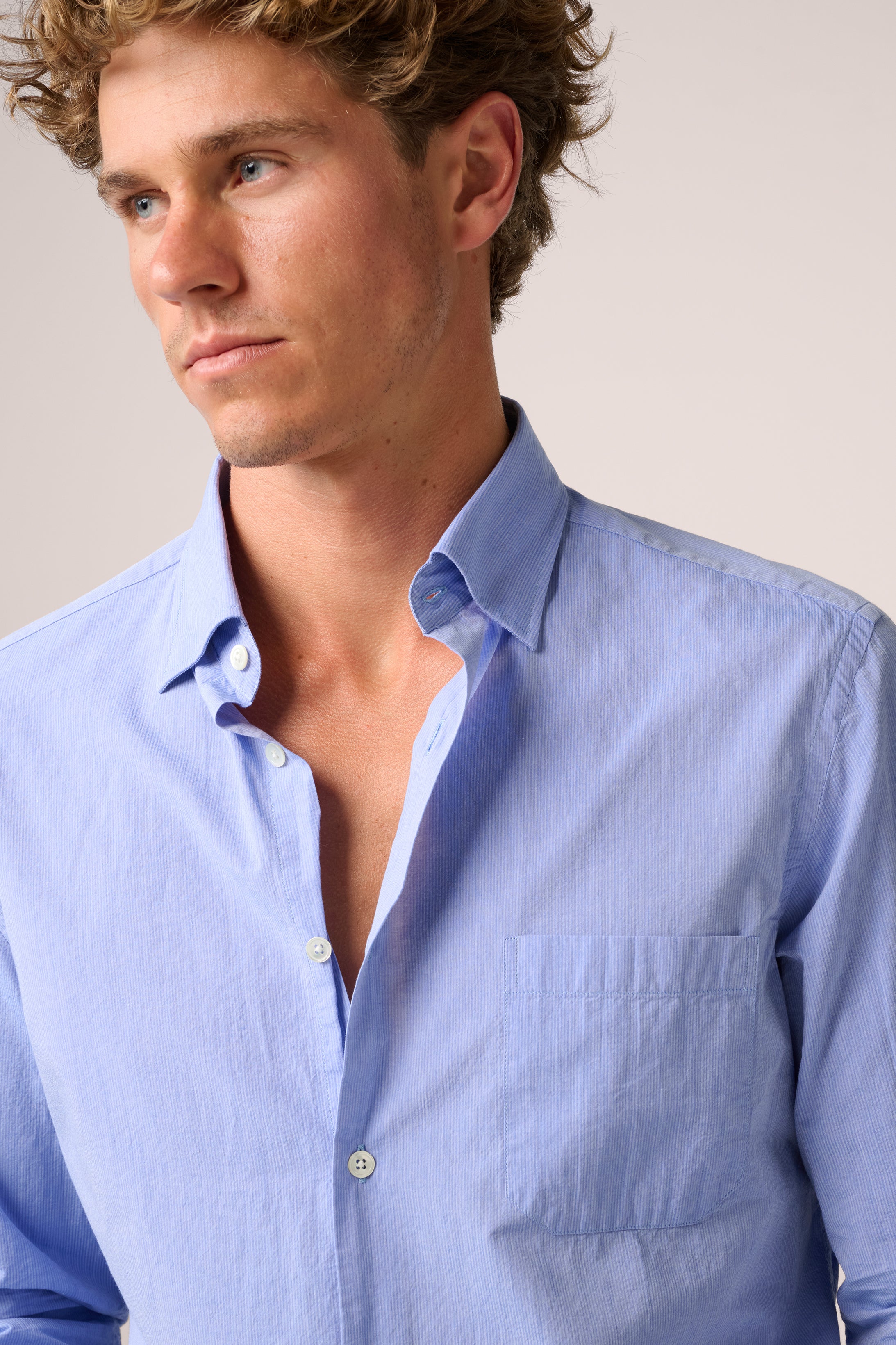Lightweight Work Shirt - Cotton - Cornflower Blue