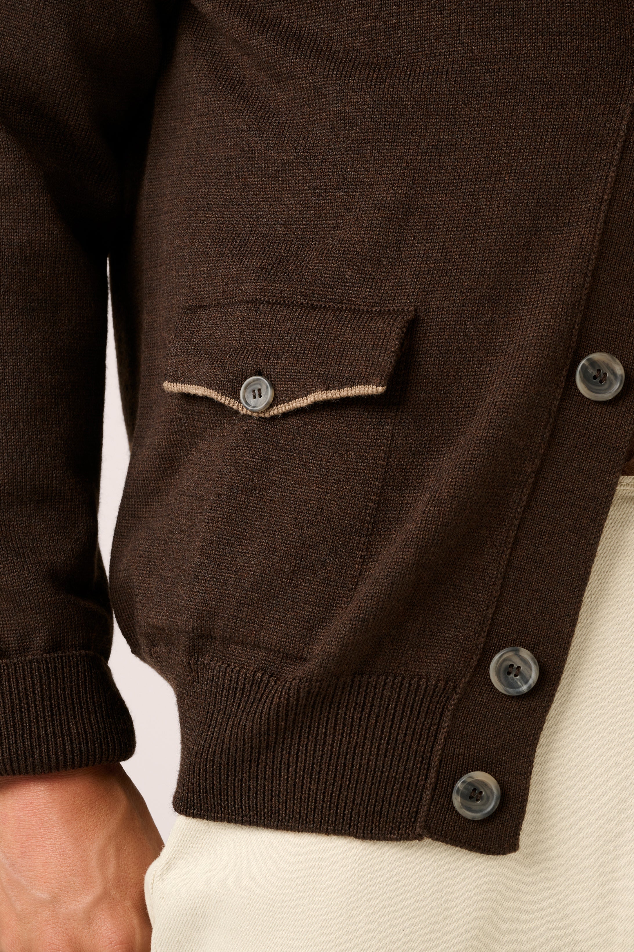 Woodend Cardigan - Wool - Chocolate Brown