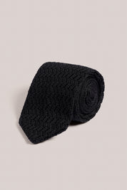 Knitted Tie - Silk - Black