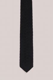 Knitted Tie - Silk - Black