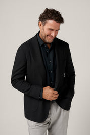Apollo Unconstructed Hopsack Blazer - Charcoal