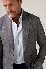 Deconstructed Blazer Apollo - Ash Wool/Silk/Linen