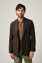 Architects Houndstooth Blazer - Chocolate