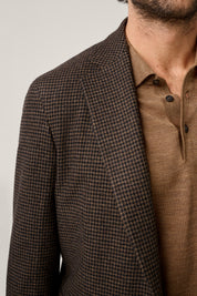 Architects Houndstooth Blazer - Chocolate