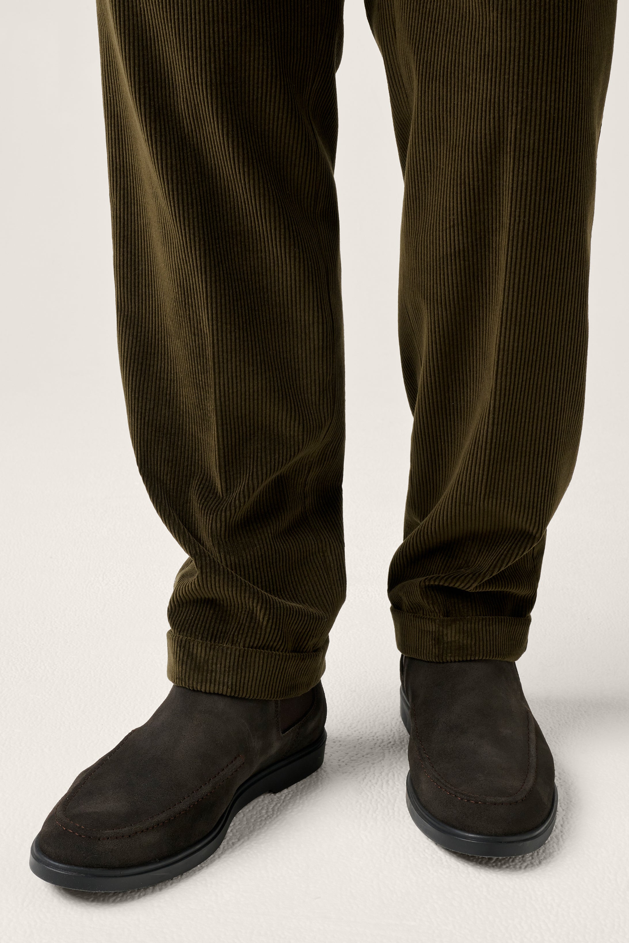 Italian Corduroy Gurkha Trouser - Forrest Green