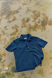 Sorrento Short Sleeve Popover- Navy Seersucker