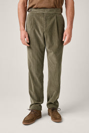 Italian Corduroy Gurkha Trouser - Fern Green