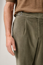 Italian Corduroy Gurkha Trouser - Fern Green