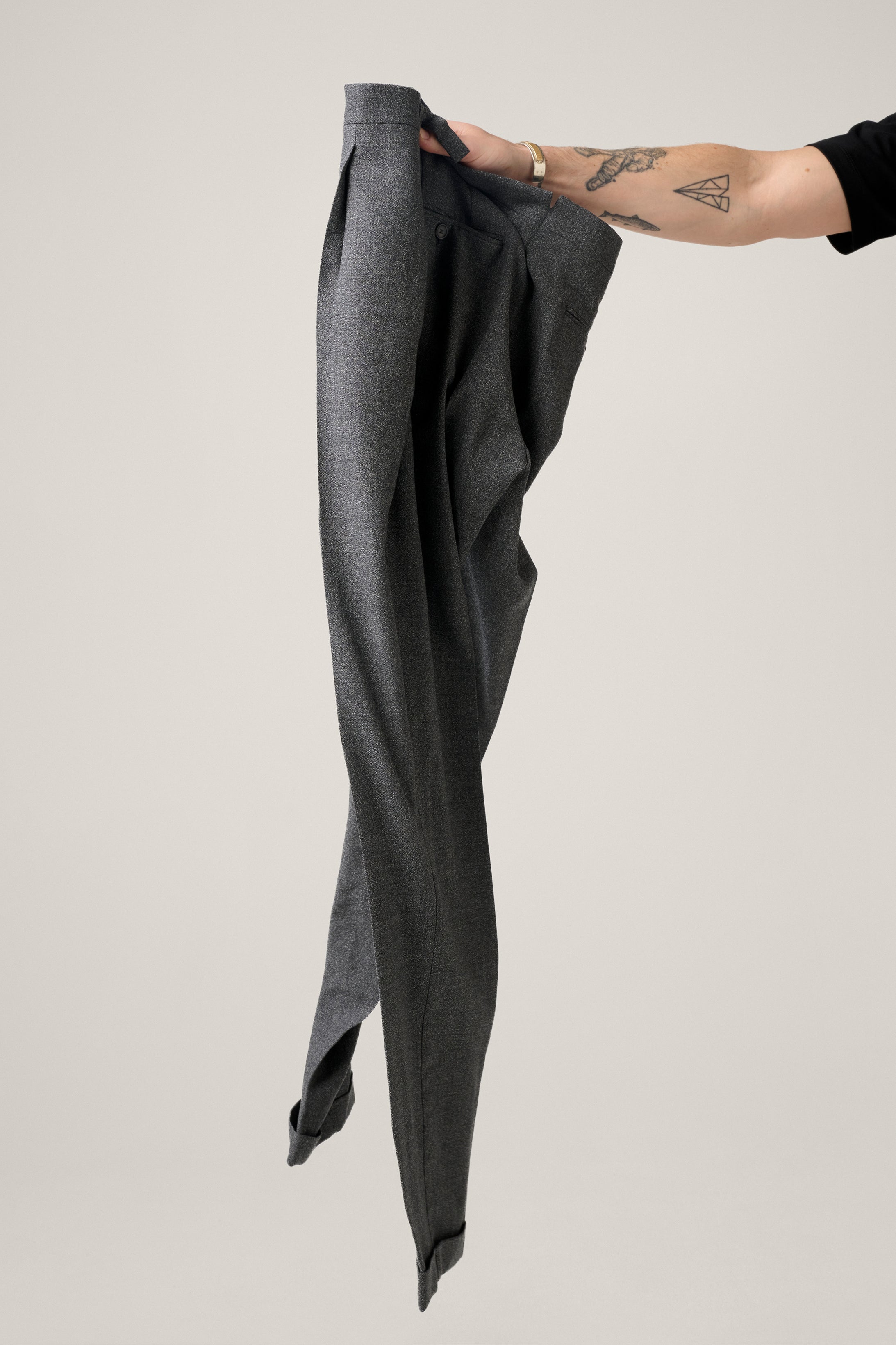 Italian Hopsack Trouser - Grey