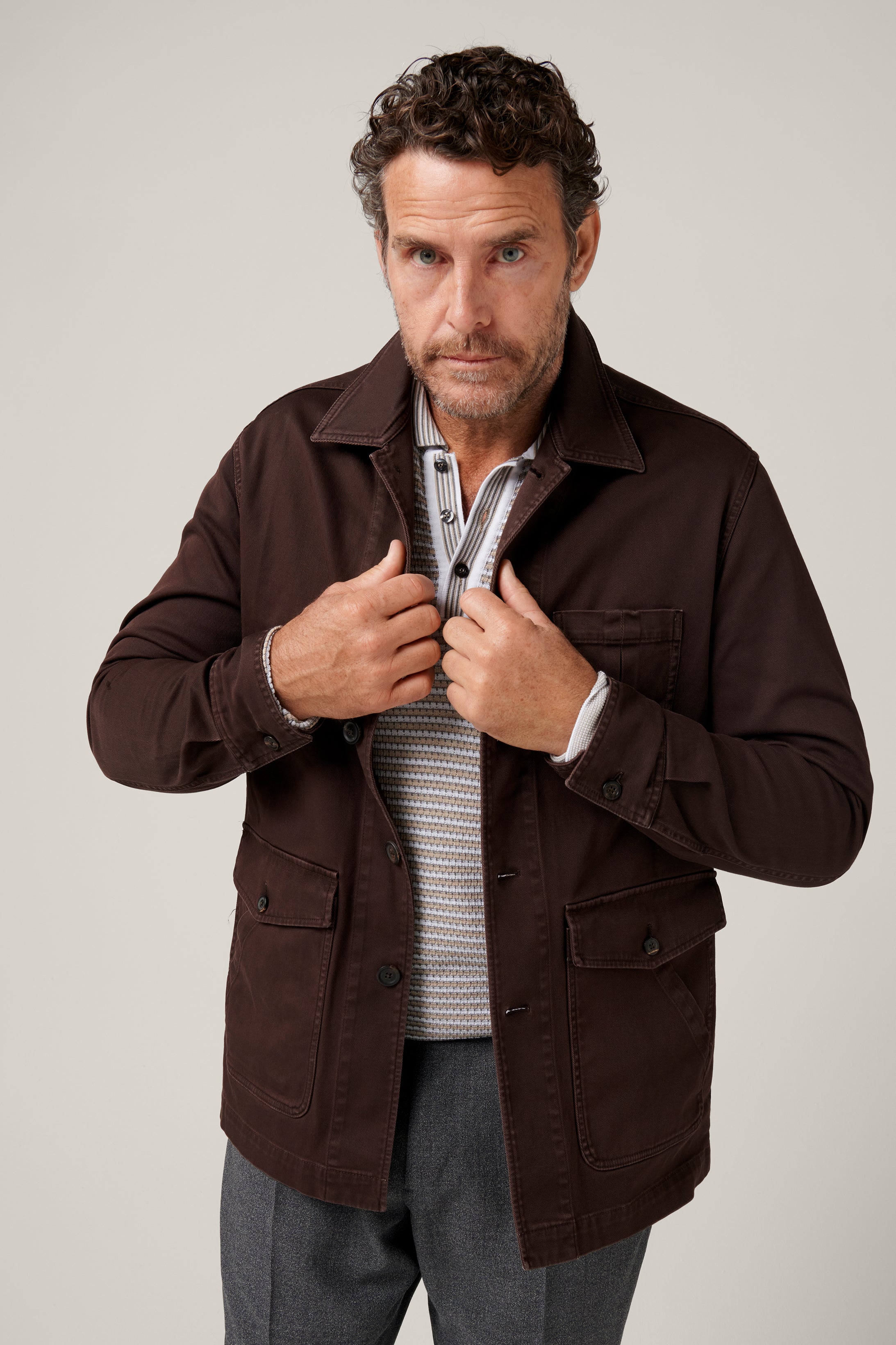 Fitzroy Chore Jacket - Cotton - Chocolate