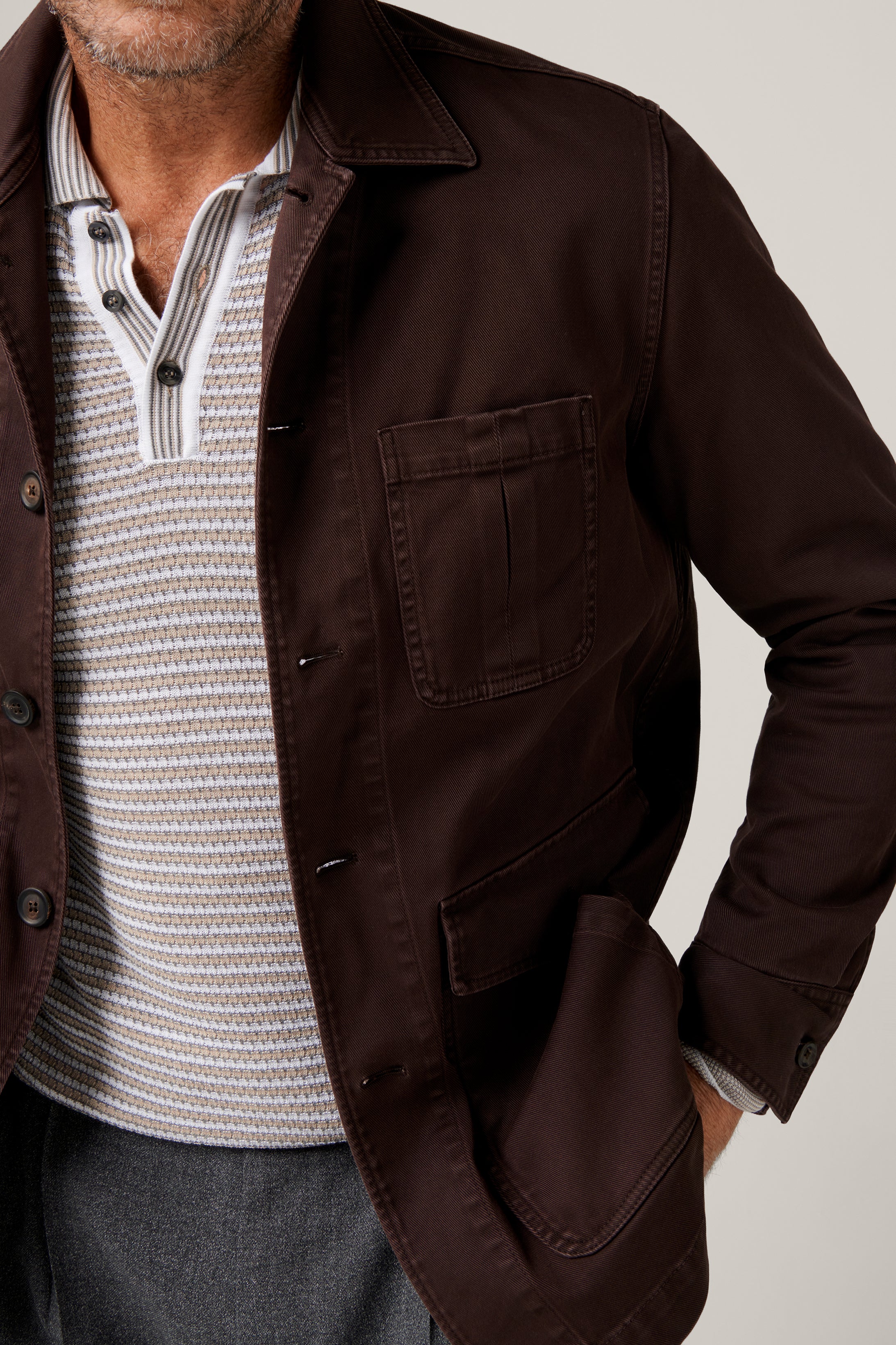 Fitzroy Chore Jacket - Cotton - Chocolate