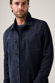 Fitzroy Chore Jacket - Navy Suede