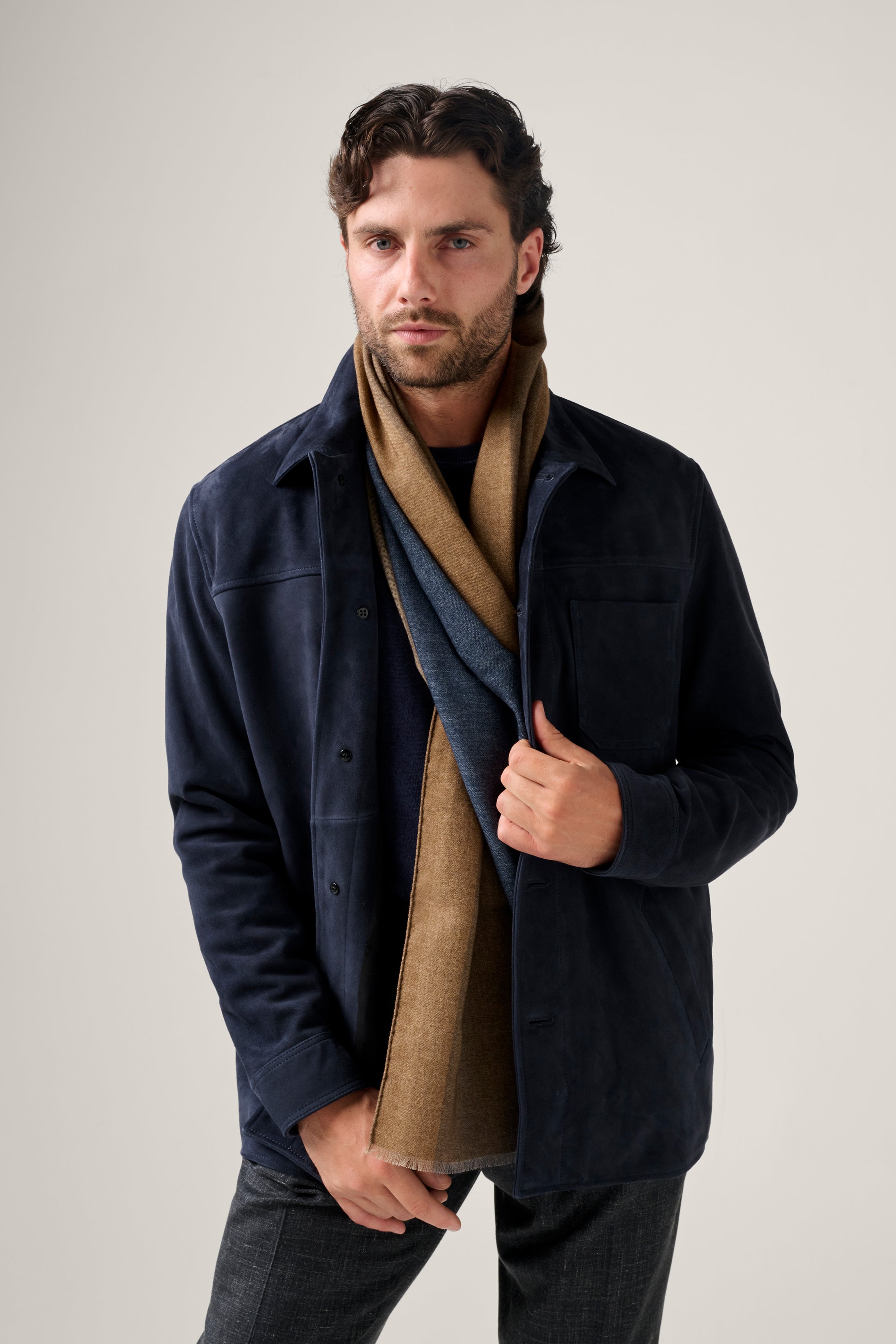 Fitzroy Chore Jacket - Navy Suede