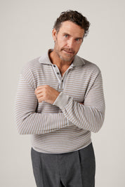 Inverloch Ice Cotton Long Sleeved Polo - Sand