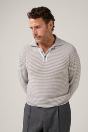 Inverloch Ice Cotton Long Sleeved Polo - Sand