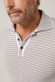Inverloch Ice Cotton Long Sleeved Polo - Sand