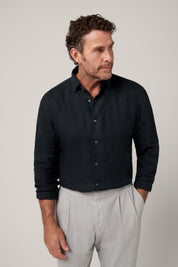 Evening Linen Shirt - Black